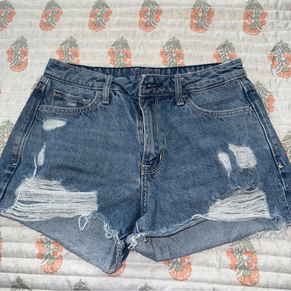 Arizona Jean Company Blue Distressed Jean Shorts